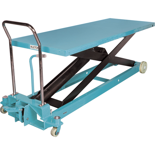 Heavy-Duty Hydraulic Scissor Lift Table, 80-1/8" L x 29-1/2" W, Steel, 2200 lbs. Capacity Ottawa Fastener Supply