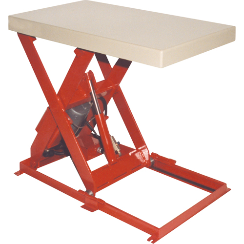 Scissor Lift Table, Steel, 36" L x 20" W, 1100 lbs. Capacity Ottawa Fastener Supply