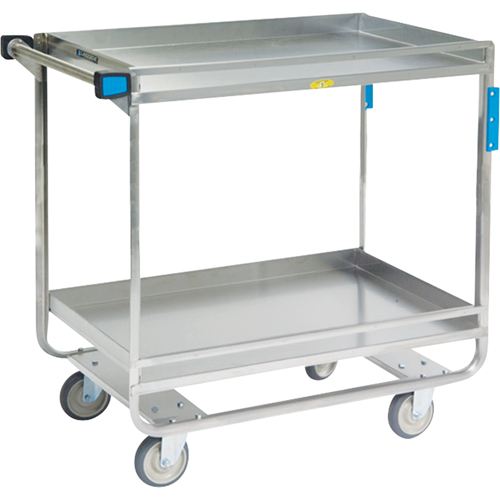 Guard Rail Carts, 2 Tiers, 23" W x 37-1/4" H x 38-5/8" D, 700 lbs. Capacity Ottawa Fastener Supply