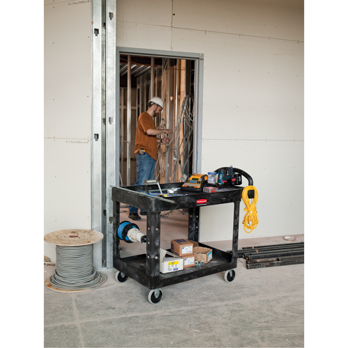 Heavy Duty Utility Cart - 4500-88, 2 Tiers, 17-1/8" x 33-1/4" x 39", 500 lbs. Capacity Ottawa Fastener Supply