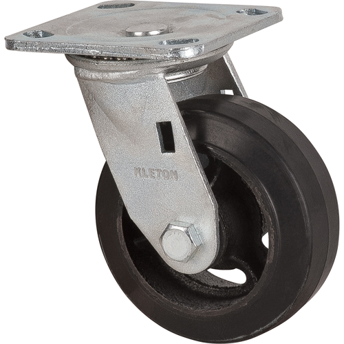 Mold-on Caster, Swivel, 5" (127 mm), Rubber, 440 lbs. (199 kg.) Ottawa Fastener Supply