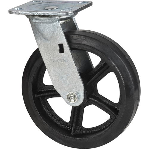 Mold-on Caster, Swivel, 8" (203.2 mm), Rubber, 660 lbs. (299 kg.) Ottawa Fastener Supply