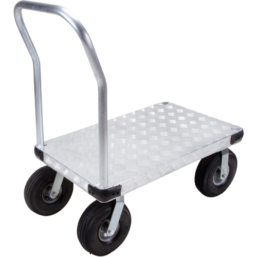 Chariots &agrave; plateforme en aluminium, 24" la x 36" lo, 1600 lb cap, Roues Pneumatique Ottawa Fastener Supply