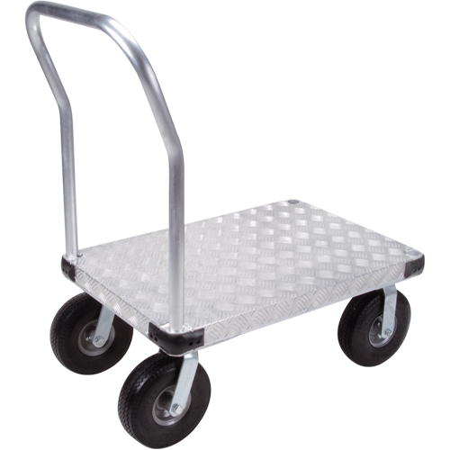 Aluminum Platform Truck, 24" W x 36" L, 1200 lbs. Cap., Flat Free Wheels Ottawa Fastener Supply