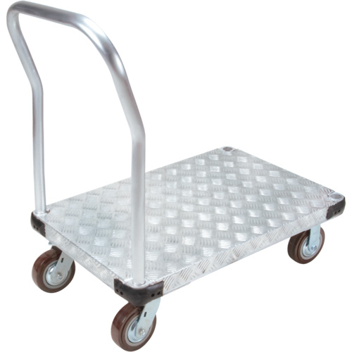 Aluminum Platform Truck, 24" W x 36" L, 3400 lbs. Cap., Polyurethane Wheels Ottawa Fastener Supply