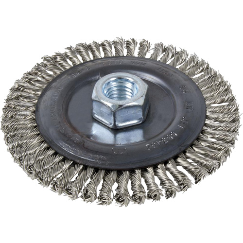 Stringer Bead Brush Wheel, 6" Dia., 0.022" Fill, 5/8"-11 Arbor Ottawa Fastener Supply