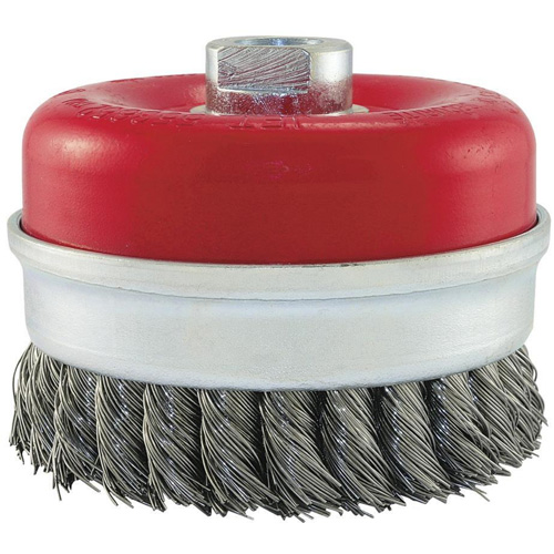 Knot Banded Cup Brush, 5" Dia. x 5/8"-11 Arbor Ottawa Fastener Supply