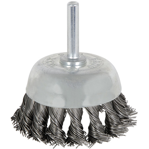 Brosse boisseau &agrave; fils nou&eacute;s torsad&eacute;s mont&eacute; sur mandrin 8046, 1-1/8" dia. Ottawa Fastener Supply