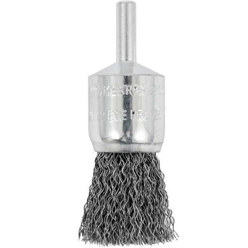 Shaft Mounted Crimped End Brush, 3/4", 0.012" Fill, 1/4" Shank Ottawa Fastener Supply