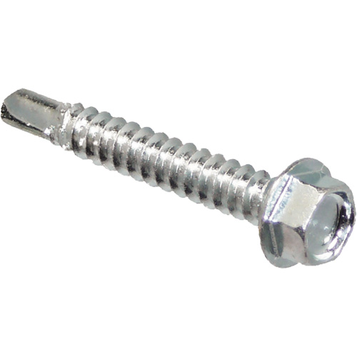 Self Drill Hex Washer, 1" x 10" L, Zinc Plated Ottawa Fastener Supply