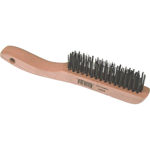Short Wire Brush, Steel, 4 x 16 Wire Rows, 10" Long Ottawa Fastener Supply