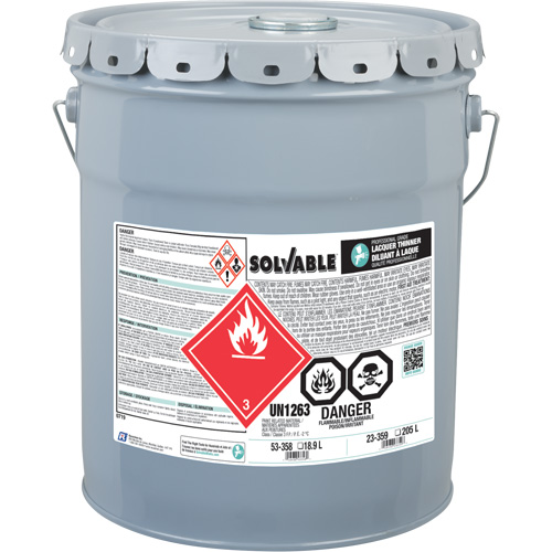 Professional Grade Lacquer Thinner, Pail, 18.9 L Ottawa Fastener Supply