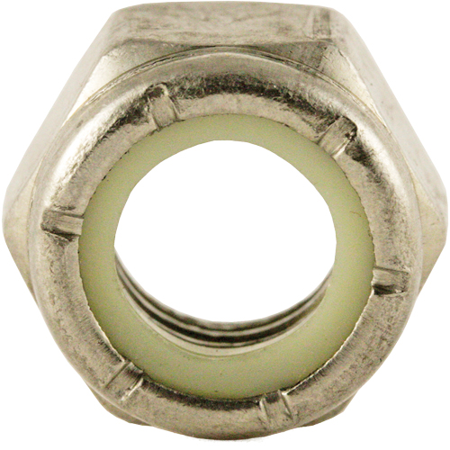 Nylon Lock Nut, 3/8" Dia., Stainless Steel, Coarse Ottawa Fastener Supply