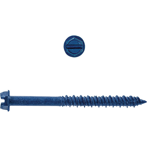 Hex Washer Slot SD Concrete Screws, 1/4" x 4" L, Zinc Plate Ottawa Fastener Supply