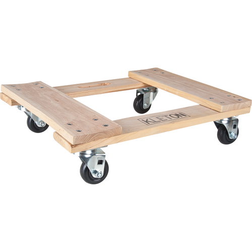 Hardwood Dolly, Polyolefin Wheels, 1000 lbs. Capacity, 18" W x 24" D x 7" H Ottawa Fastener Supply
