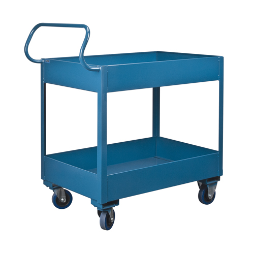 Deep Lipped Service Cart, 2 Tiers, 24" W x 47" H x 36" D, 1200 lbs. Capacity Ottawa Fastener Supply