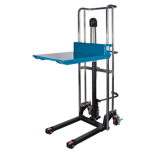 Hydraulic Platform Lift Stacker, Foot Pump Operated, 880 lbs. Capacity, 60" Max Lift Ottawa Fastener Supply