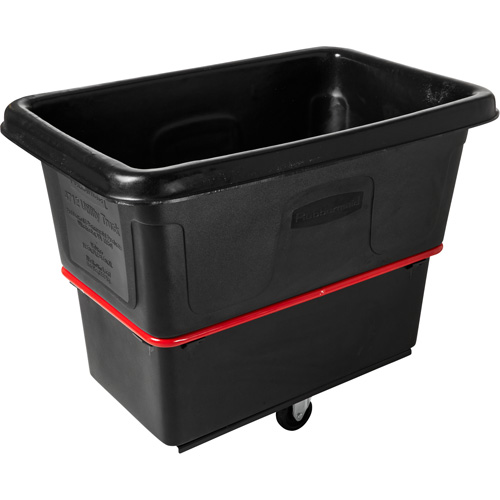 Heavy-Duty Utility Cube Truck, Black Recycled Plastic, 43-1/4" L x 28" W x 33-3/4" H, 12 cu. ft. Volume, 800 lbs. Capacity Ottawa Fastener Supply