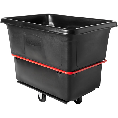 Heavy-Duty Utility Cube Truck, Black Recycled Plastic, 48-1/4" L x 34-1/8" W x 37-7/8" H, 20 cu. ft. Volume, 1200 lbs. Capacity Ottawa Fastener Supply
