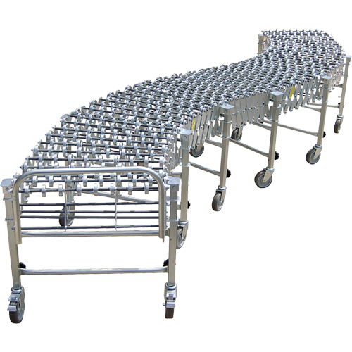 Expandable/Flexible Conveyors, 18" W x 8' 11" L, 226 lbs. per lin. ft. Capacity Ottawa Fastener Supply