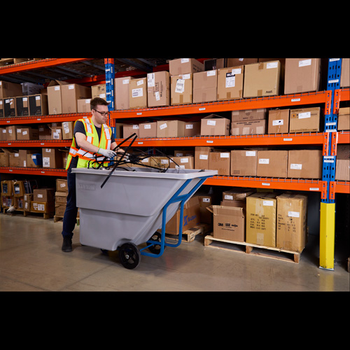 Tilt Truck, Polyethylene, 0.625 cu. yd., 850 lbs. Load Capacity Ottawa Fastener Supply
