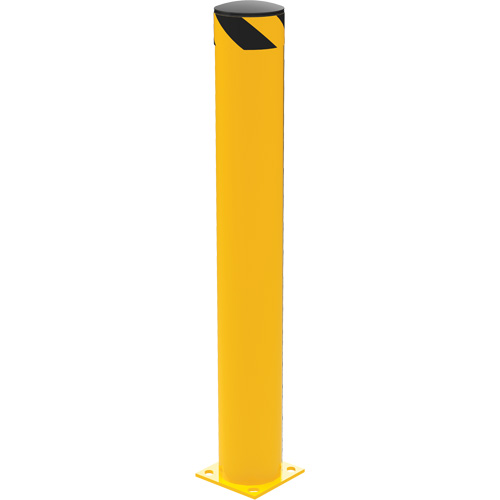 Safety Bollard, Steel, 48" H x 6.5" W, Yellow Ottawa Fastener Supply