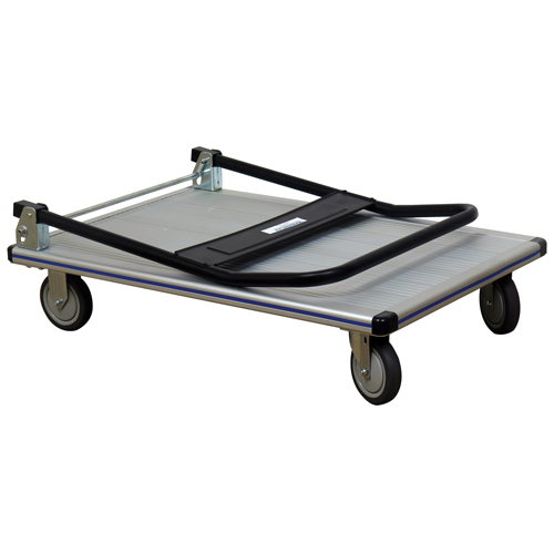 Folding Handle Platform Truck, Aluminum, 550 lbs., 35-1/2" L x 24" W, 35-1/2" High Ottawa Fastener Supply