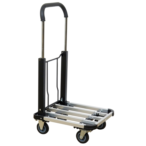 Folding Handle Platform Truck, Aluminum, 300 lbs., 28" L x 16" W, 37.75" High Ottawa Fastener Supply