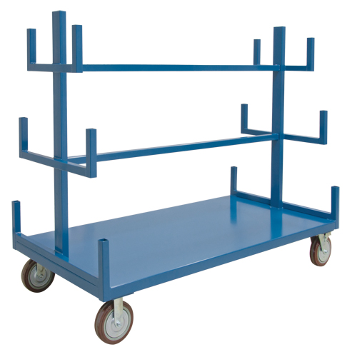 Mobile Pipe & Bar Rack, Steel, 48" W x 36" D x 60" H, 3000 lbs. Capacity Ottawa Fastener Supply