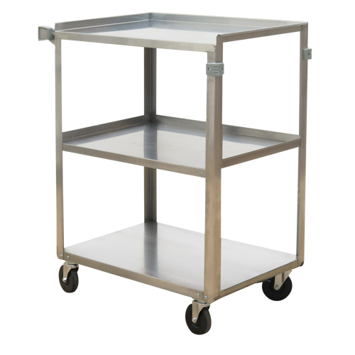 Shelf Carts, 3 Tiers, 15-1/2" W x 32-1/8" H x 24" D, 300 lbs. Capacity Ottawa Fastener Supply