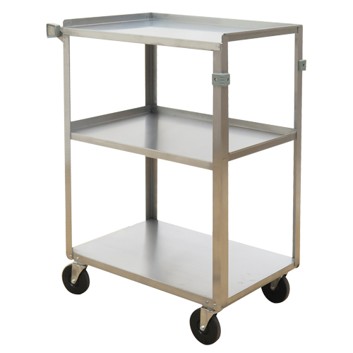 Shelf Carts, 3 Tiers, 15-3/4" W x 32" H x 24" D, 500 lbs. Capacity Ottawa Fastener Supply