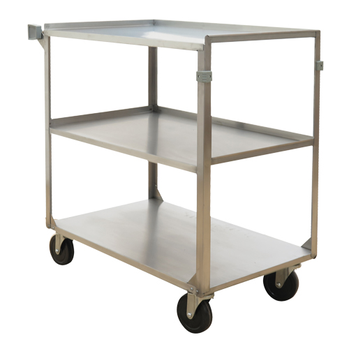 Shelf Carts, 3 Tiers, 21" W x 37-1/4" H x 35-1/8" D, 500 lbs. Capacity Ottawa Fastener Supply