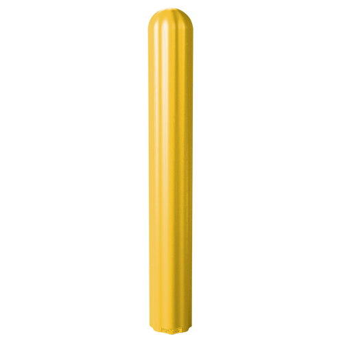 Ribbed Bollard Cover, 4" Dia. x 56" L, Yellow Ottawa Fastener Supply