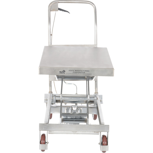 Manual Hydraulic Scissor Lift Table, 35-1/2" L x 20" W, Partial Stainless Steel, 800 lbs. Capacity Ottawa Fastener Supply
