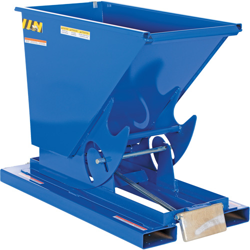 Self-Dumping Hopper, Steel, 1/3 cu.yd., Blue Ottawa Fastener Supply