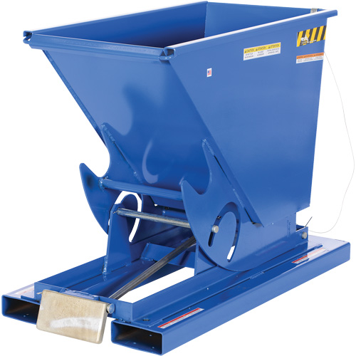 Self-Dumping Hopper, Steel, 1/3 cu.yd., Blue Ottawa Fastener Supply