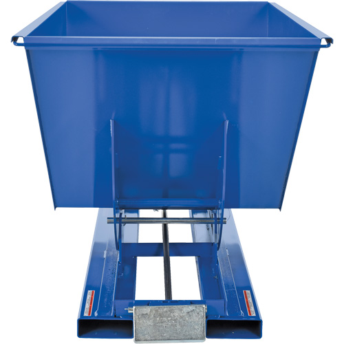 Self-Dumping Hopper, Steel, 1 cu.yd., Blue Ottawa Fastener Supply