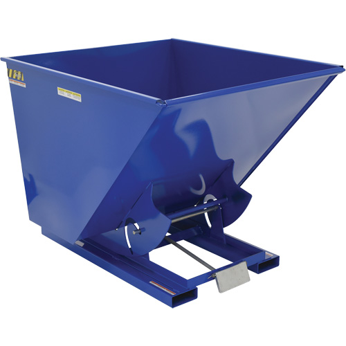 Self-Dumping Hopper, Steel, 2 cu.yd., Blue Ottawa Fastener Supply