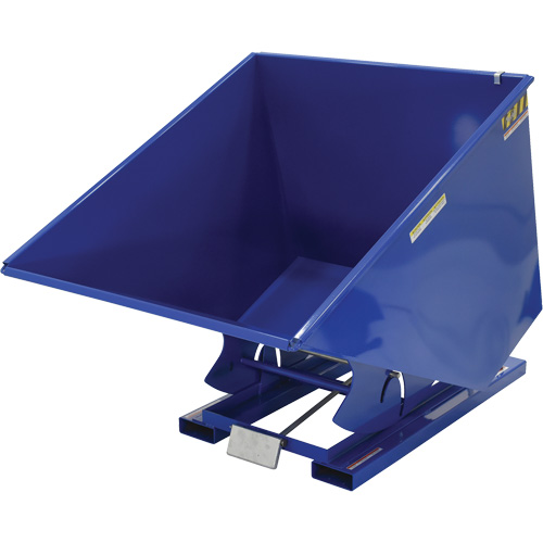 Self-Dumping Hopper, Steel, 2 cu.yd., Blue Ottawa Fastener Supply