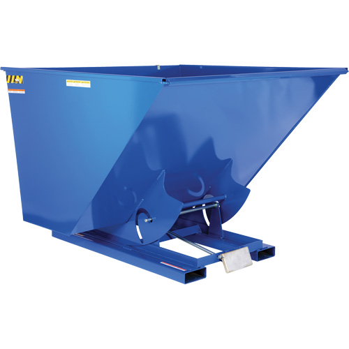 Self-Dumping Hopper, Steel, 2-1/2 cu.yd., Blue Ottawa Fastener Supply