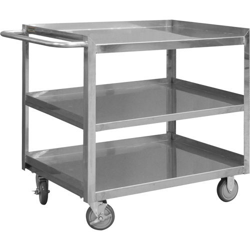 Chariot avec tablettes de calibre industriel, 3 Tiers, 30-1/8" la x 35" h x 66" p, Capacit&eacute; 1200 lb Ottawa Fastener Supply