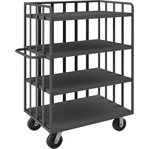 Open Portable Shelf Cart, 4 Tiers, 31-1/8" W x 57-1/2" H x 56-1/8" D, 3600 lbs. Capacity Ottawa Fastener Supply