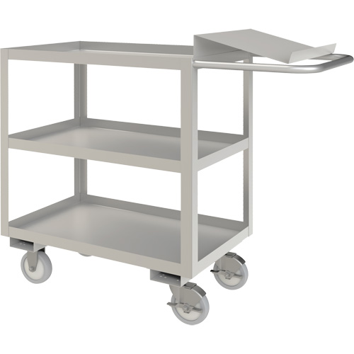 Industrial Grade Order Picking Cart, 39" H x 18-1/8" W x 45" D, 3 Shelves, 1200 lbs. Capacity Ottawa Fastener Supply