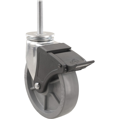 Emaxx Envirothane Caster, Swivel with Brake, 8" (203.2 mm) Dia., 1200 lbs. (544.3 kg.) Capacity Ottawa Fastener Supply