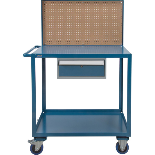 Mobile Service Cart, 2 Tiers, 24" W x 57" H x 40" D, 1200 lbs. Capacity Ottawa Fastener Supply