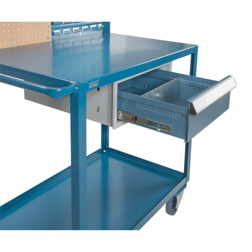 Mobile Service Cart, 2 Tiers, 24" W x 57" H x 40" D, 1200 lbs. Capacity Ottawa Fastener Supply