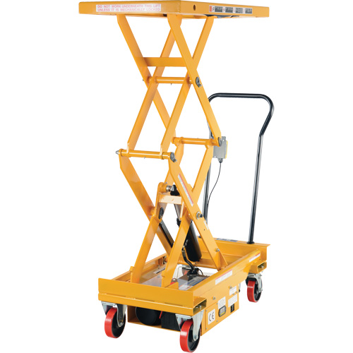 DC Powered Hydraulic Scissor Lift Elevating Cart, Steel, 39-3/4" L x 20-1/2" W, 1000 lbs. Capacity Ottawa Fastener Supply