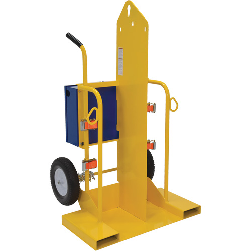 Welding Cylinder Torch Cart, Foam-Filled Wheels, 24" W x 19-1/2" L Base, 500 lbs. Ottawa Fastener Supply