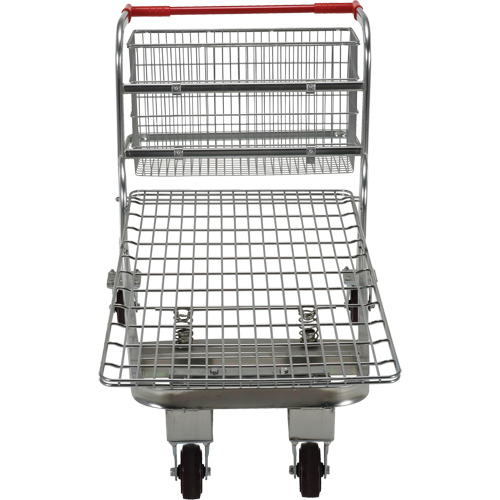 Nestable Wire Cart, Steel, 28-3/4" x 37-1/16" x 59-5/8", 275 lbs. Capacity Ottawa Fastener Supply
