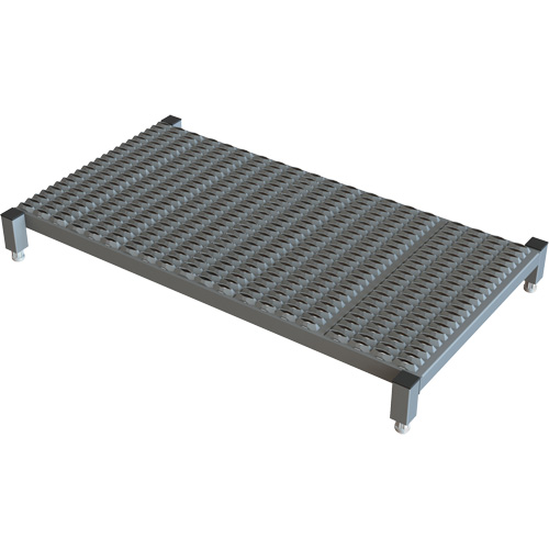 Adjustable Height One-Step Work Platform, 24" W x 48" D, 800 lbs. Capacity, All-Welded Ottawa Fastener Supply